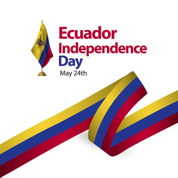 Ekvádorská šablona den nezávislosti návrh šablony ilustrace — Stockový vektor