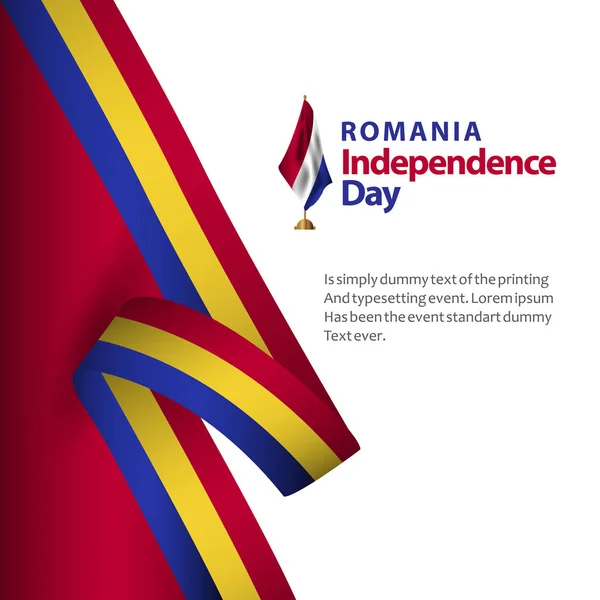 Rumunia Dzień Niepodległości wektor szablon projekt ilustracja — Wektor stockowy