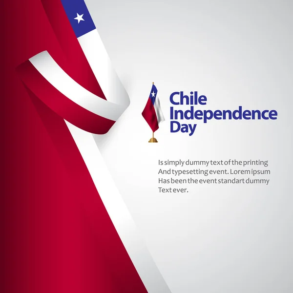 Chile Día de la Independencia Vector Plantilla Diseño Ilustración — Vector de stock