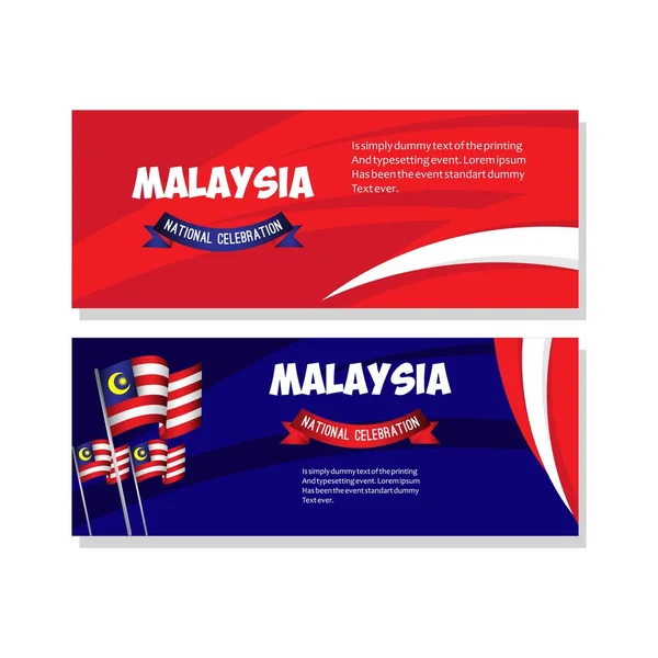 Malaysia National Celebration affisch vektor mall design illustration — Stock vektor