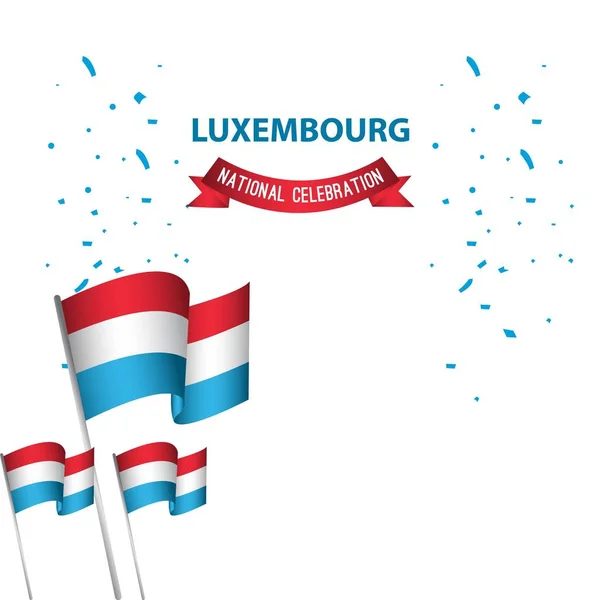 Luxemburg nationale Feier Plakat Vektor Vorlage Design Illustration — Stockvektor