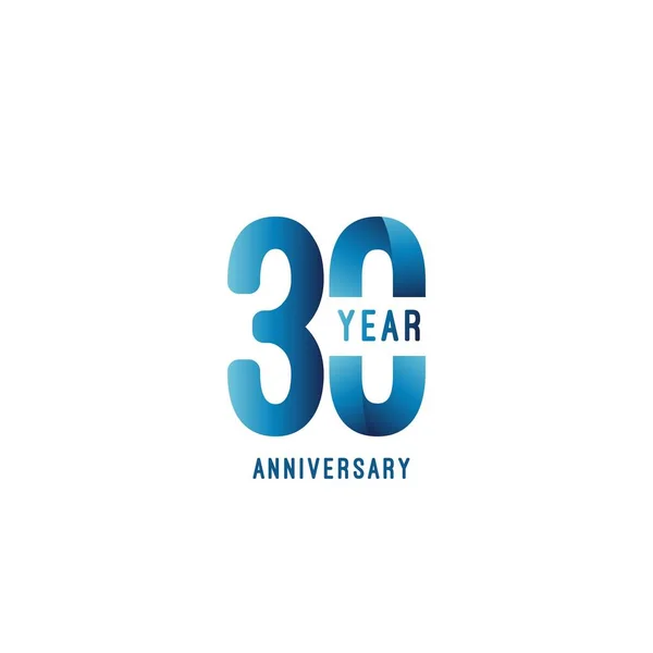 30 Year Anniversary Vector Template Design Illustration — Stock Vector