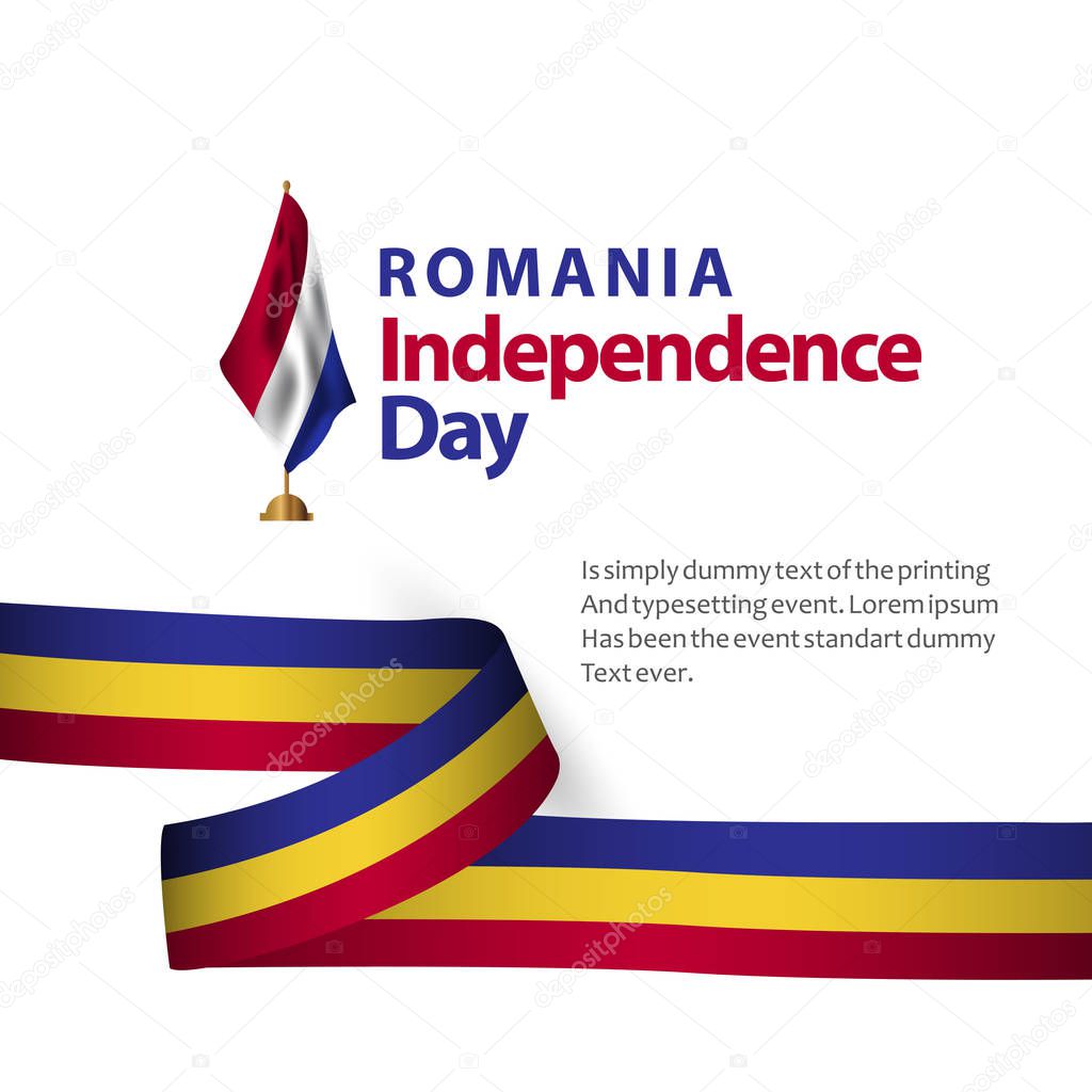 Romania Independence Day Vector Template Design Illustration