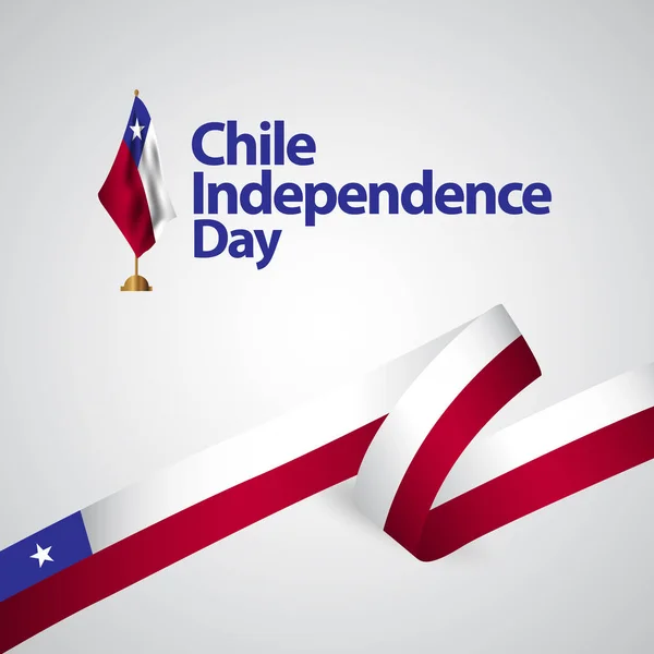 Chile Día de la Independencia Vector Plantilla Diseño Ilustración — Vector de stock
