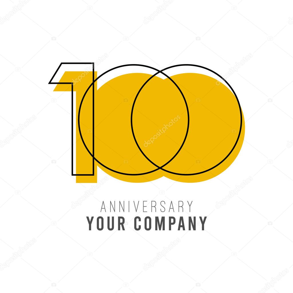 100 Year Anniversary Vector Template Design Illustration