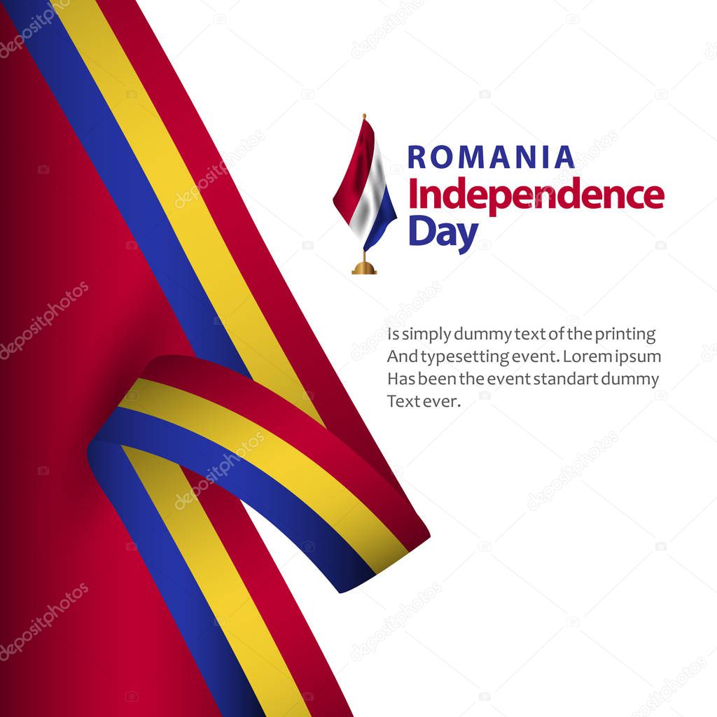 Romania Independence Day Vector Template Design Illustration