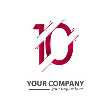 10 Yıl Yıldönümü Şirketiniz vektör şablonu tasarım illüstrasyon