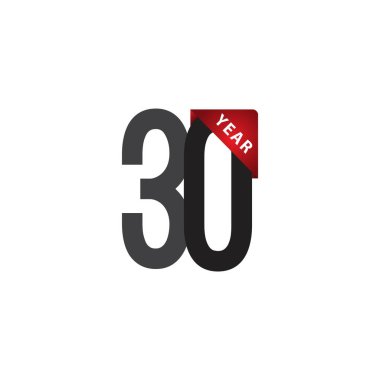30 Yıl Yıldönümü Vektör Şablon Tasarımı Çizimi