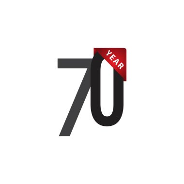 70 Yıl Yıldönümü Vektör Şablonu Tasarım Çizimi
