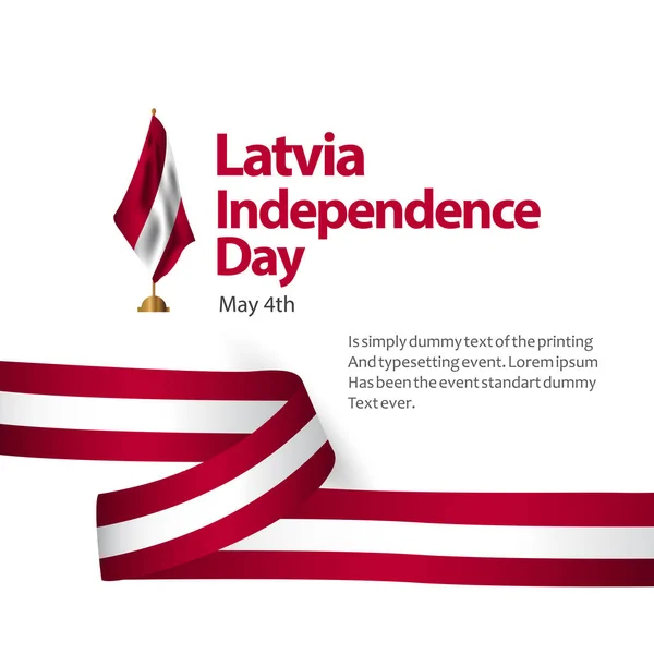 Lotyšsko pro den nezávislosti návrh šablony ilustrace obrázek — Stockový vektor