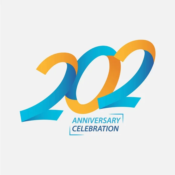 202周年記念お祝いベクトルテンプレートデザインイラスト — ストックベクタ