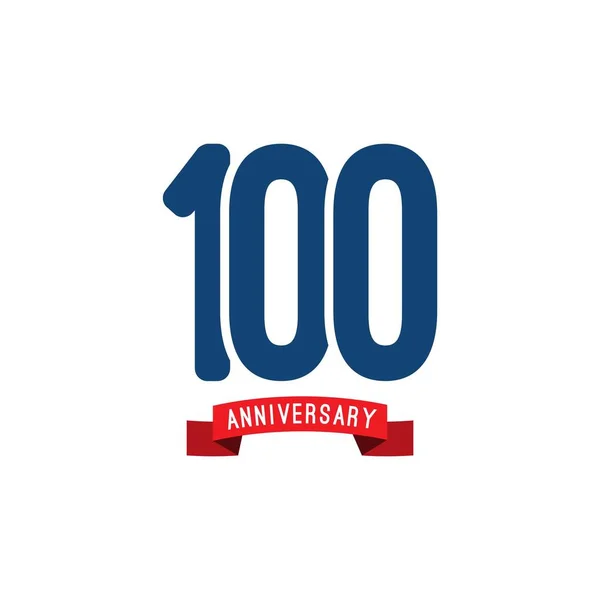 100 Anos Anniversary Vector Template Design Ilustração —  Vetores de Stock