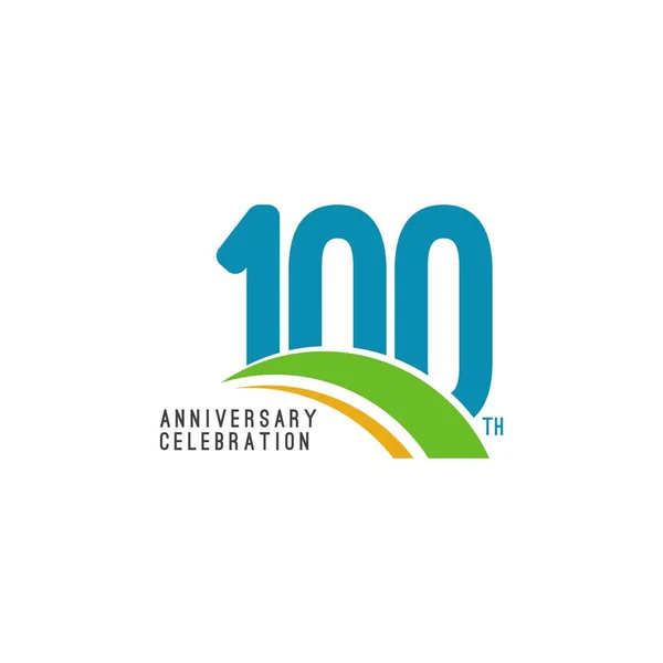 100 Επέτειος Εορτασμός Διάνυσμα Εικονογράφηση πρότυπο — Διανυσματικό Αρχείο
