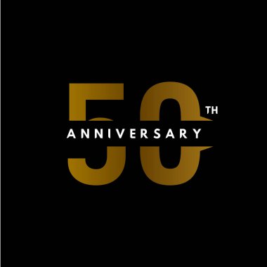50 Yıl Yıldönümü Vektör Şablonu Tasarım İllüstrasyonu