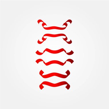 Şerit Vektör Şablonu Tasarım Çizimi