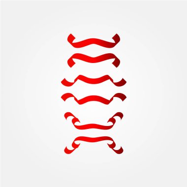 Şerit Vektör Şablonu Tasarım Çizimi