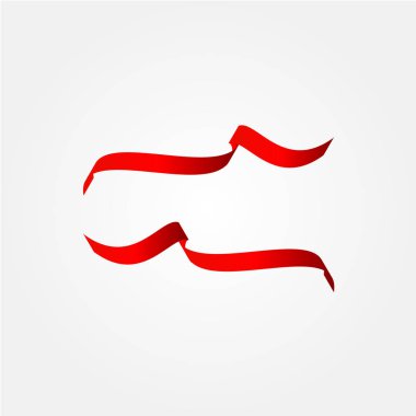 Şerit Vektör Şablonu Tasarım Çizimi