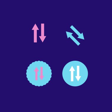 Transfer Simgesi Logo Vektör Tasarım İllüstrasyon