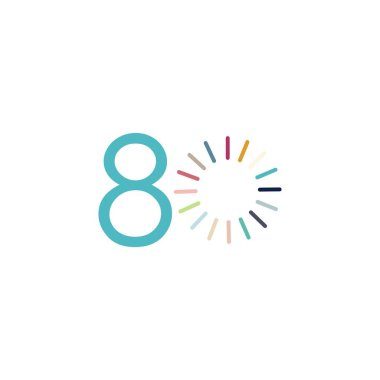 Seksen Yıl Yıldönümü Vektör Şablonu Tasarım Çizimi