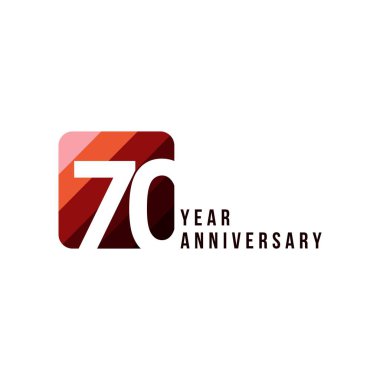 70 Yıl Yıldönümü Vektör Şablonu Tasarım Çizimi