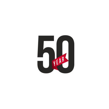 50 Yıl Yıldönümü Vektör Şablonu Tasarım İllüstrasyonu