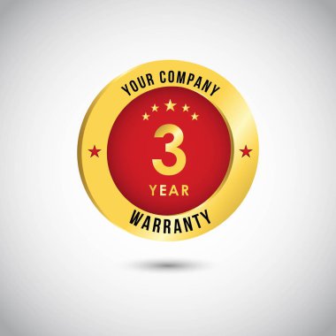 3 Yıl Garanti Vektör Şablon tasarım İllüstrasyon