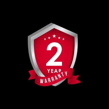 2 Yıl Garanti Vektör Şablon tasarım İllüstrasyon