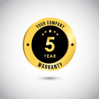 5 Yıl Garanti Vektör Şablon tasarım İllüstrasyon