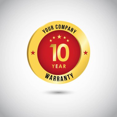 10 Yıl Garanti Vektör Şablon tasarım İllüstrasyon