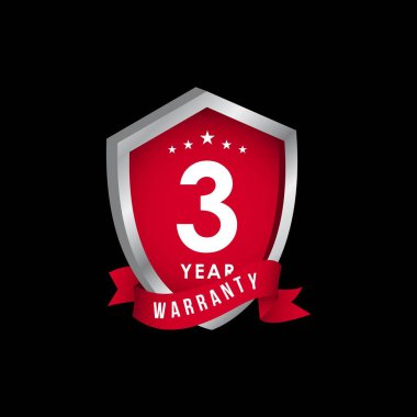 3 Yıl Garanti Vektör Şablon tasarım İllüstrasyon