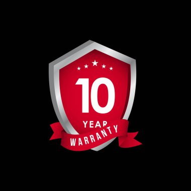 10 Yıl Garanti Vektör Şablon tasarım İllüstrasyon