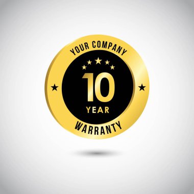 10 Yıl Garanti Vektör Şablon tasarım İllüstrasyon