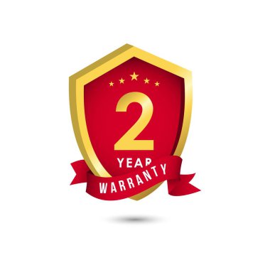 2 Yıl Garanti Vektör Şablon tasarım İllüstrasyon