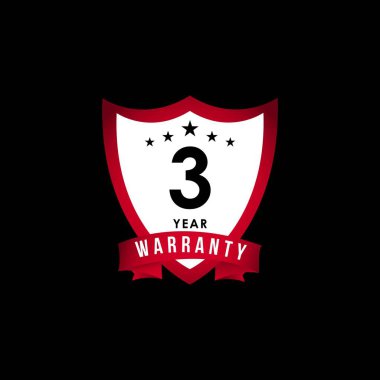 3 Yıl Garanti Vektör Şablon tasarım İllüstrasyon