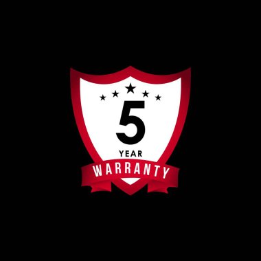 5 Yıl Garanti Vektör Şablon tasarım İllüstrasyon