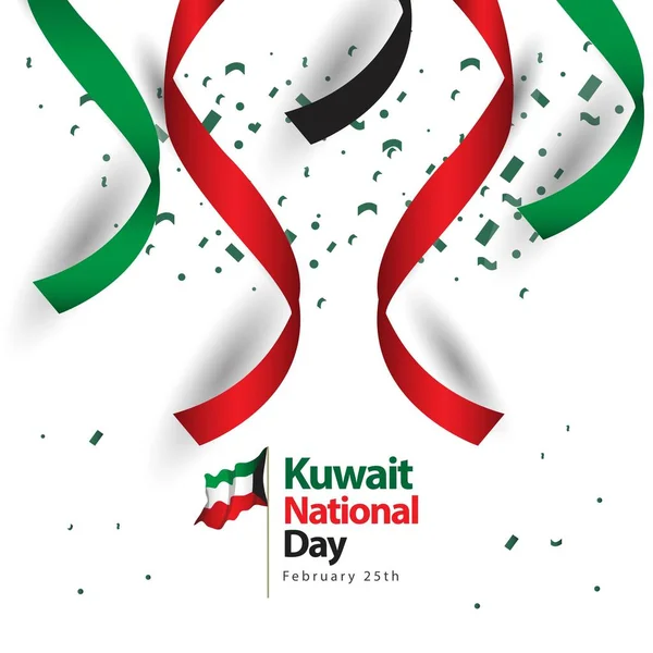 Иллюстрация векторного шаблона национального дня Кувейта — стоковый вектор