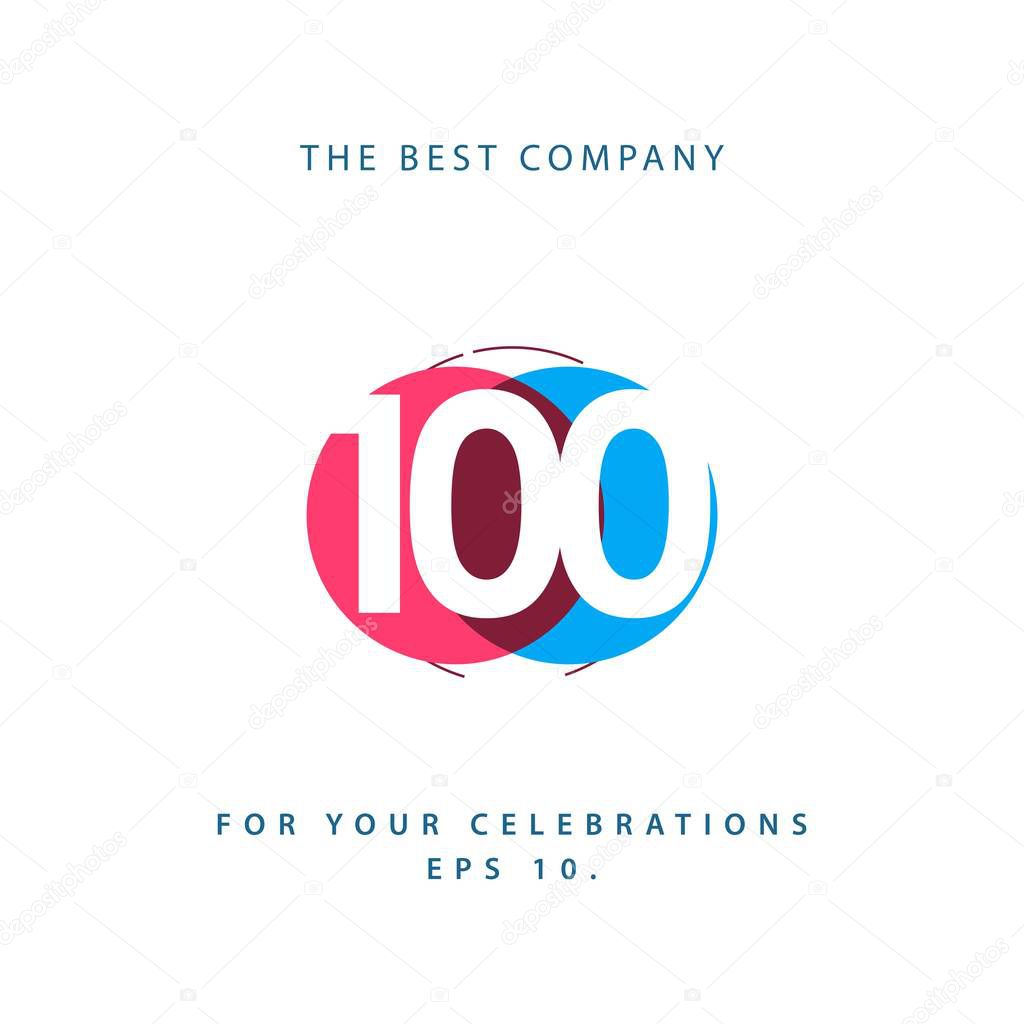 100 Year Anniversary Vector Template Design Illustration