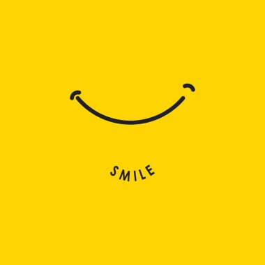 Smile vektör şablon tasarım Illustration