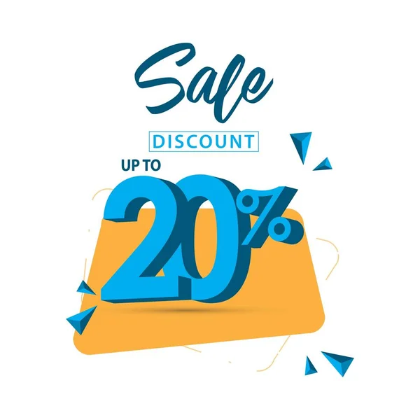 Venda de desconto até 20% Vector Template Design Ilustração —  Vetores de Stock