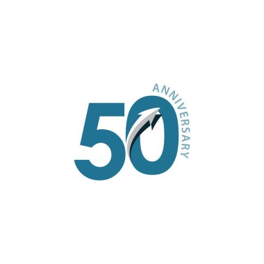 50 Yıl Yıldönümü Vektör Şablonu Tasarım İllüstrasyonu