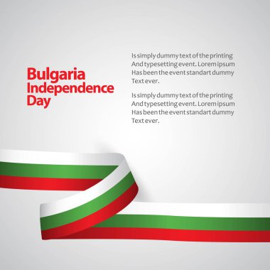Bulgaristan Bağımsızlık Günü Vektör Şablonu Tasarım İllüstrasyon