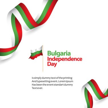 Bulgaristan Bağımsızlık Günü Vektör Şablonu Tasarım İllüstrasyon