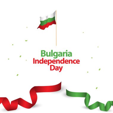 Bulgaristan Bağımsızlık Günü Vektör Şablonu Tasarım İllüstrasyon