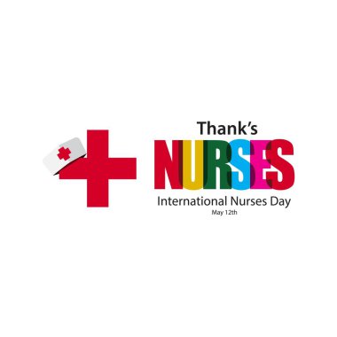Thank's Nurses International Nurses Day Vector Template Design Illustration clipart