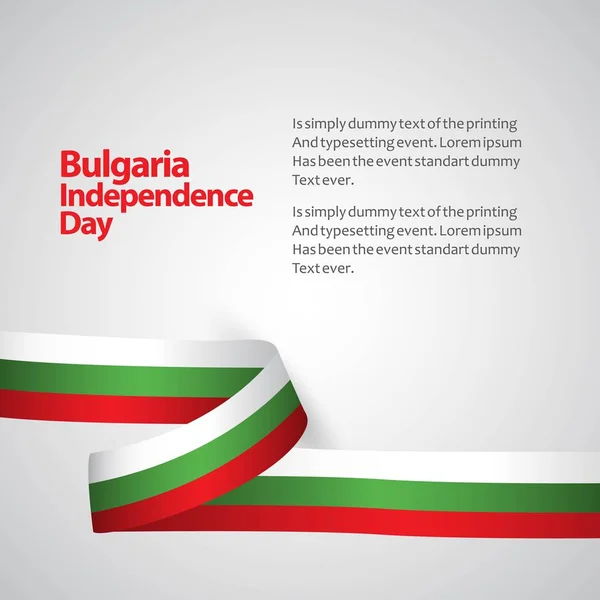 Bułgaria Dzień Niepodległości wektor szablon projekt ilustracja — Wektor stockowy