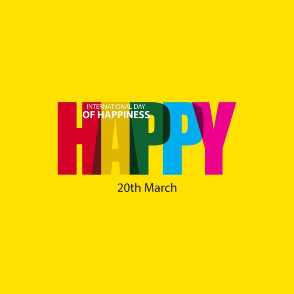 Šťastný mezinárodní den vektorové šablony štěstí design ilustrace — Stockový vektor