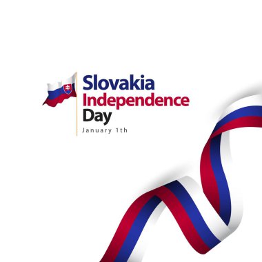 Slovakya Bağımsızlık Günü Vektör Şablonu Tasarım İllüstrasyon
