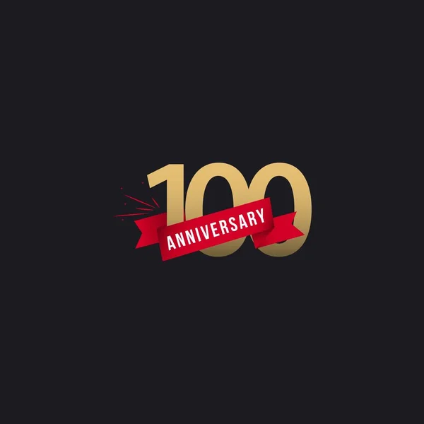 100 Anos Anniversary Vector Template Design Ilustração —  Vetores de Stock