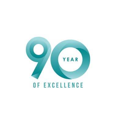 90 Yıllık Mükemmellik Vektör Şablonu Tasarım İllüstrasyon