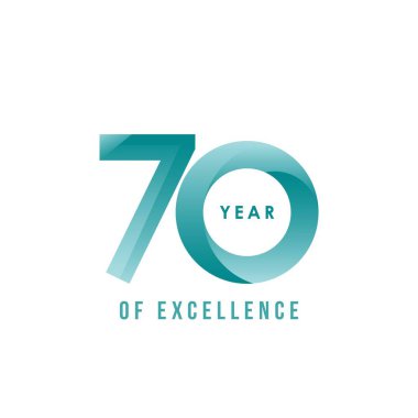 Mükemmellik Vektör Şablon tasarım İllüstrasyon 70 Yıl